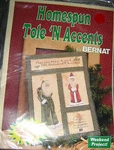 Vtg Christmas Homespun Tole 'n Accents By Bernat Old World Santa Sampler Kit. Fixed Price $21.99.