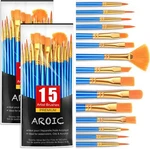 Aroic Acrylic Paint Brush SET,2PACK/30PCS Nylon Hair Oil Watercolor Rock Face.... Fixed Price $16.65.