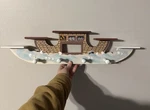 Vintage Hand-painted Wooden Noah Ark Wall Mounted Coat Rack Hat Four Pegs. Fixed Price $35.00.