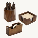 Buqoo Walnut Wood Sticky Note Holder And Tape Dispenser, Rhombic D.... Fixed Price $48.77.