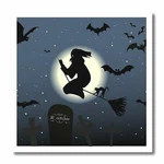 3DROSE Ht 211699 Witch Broom With Bats Flying Air Iron Heat Transfer,. Fixed Price $10.72.