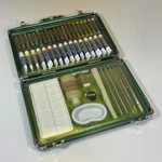 Loew Cornell Art Set Paint And Oil Pastels With Brushes More! New Case. Fixed Price $8.95.