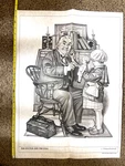Tri-chem Ready Paint Picture Fabric 8351 Doctor & Doll Rockwell Xl Vintage. Fixed Price $14.20.
