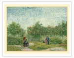 Garden Montmarte With Lovers Paris France - Painting By Vincent Van Gogh 1887. Fixed Price $89.98.