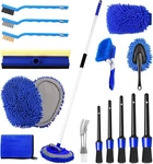 62'' Car Wash Brush Kit Mitt, Mop, Sponge & Long Handle, Scratch-free Chenille. Fixed Price $29.99.