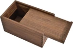 With Slide Lid, Walnut Wooden Storage Box, 9.65'' 5.71'' 4.8''. Fixed Price $57.16.