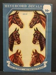 1950'S Meyercord Cowboy Horses Decal Sheet 900-B 4-1/2" X 6" SKU61D. Fixed Price $19.99.