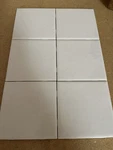 6 Pcs Vintage Daltile D400 Mayan White 4-1/4" Square Ceramic Wall Bumpy. Fixed Price $67.00.