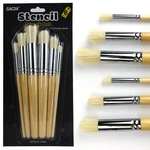 Wooden Stencil Set 6 Pieces Natural Hog Bristle Dome Brushes Fo.... Fixed Price $17.82.