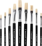 Acrylic Oil Watercolor Set, 9PCS Flat Paintbrushes For Art Painting,. Fixed Price $17.99.
