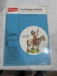 Vintage Gelber Wolf Indianerhauptling Ready To Paint Wood Tile Graupner Germany. Fixed Price $12.00.