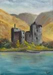 Original Hand Oil Painting On The Canvas Panel "castle" 5X7". Fixed Price $40.60.