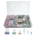 282 Pcs Colored Office Clips Set Binder And Paper Push Pin Colore.... Fixed Price $16.41.