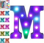 Foaky Colorful Led Lights With Remote,marquee Up Letters M,. Fixed Price $20.39.