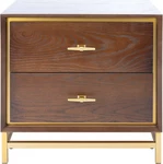 NST6401B, 23" X 16" 21.5" H, Walnut/brass. Fixed Price $502.99.