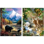 Mowana Diamond Art Kits For Adults, 2 Pack 11.8 X 15.7 Inches, Bear And Deer. Fixed Price $18.59.