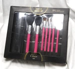 Global Choice, 8 Pcs Makeup Brush Set, Pink With Sliver, Travel Case. Fixed Price $11.68.