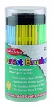 Artist Paint Brushes 144-PACK Tub Plastic Handles 6 Assorted Sizes Colors. Fixed Price $26.28.