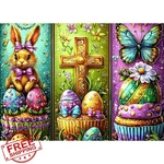 Ricuved Diamond Art Kits Adults: Easter 5D Diy Gem Paint Craft 12X16" Gift. Fixed Price $20.00.