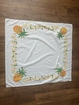 Vintage Tri-chempicture To Paint Tablecloth Features Pineapples And Flowers. Fixed Price $17.00.