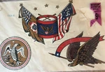 60S Vintage Meyercord American Eagle Decal Patriotic Decor Drum Seal. Fixed Price $7.95.