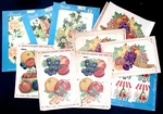 Vintage Duro Meyercord Decals Lot Of 10 Kitchen Flowers And Fruit Eight. Fixed Price $19.99.