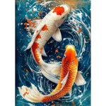 Lxmsja Koi Fish Diamond Art Kits For Adults, 30 40 Cm, YELLOW11111. Fixed Price $17.18.