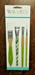 Waverly Basic Set: #6 Round, 1/2" Angled, 3/4" Flat & Chip Brushes - #36423. Fixed Price $16.99.