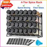 Spice Rack Organizer For Cabinet, With 28 Empty Jars Lid. Fixed Price $36.95.