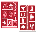 Western Cowboy Wild Glass Etching Stencils Reusable Armour. Fixed Price $17.99.
