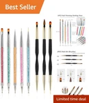 Complete 8PCS Nail Art Brush Set: Dual-ended For Ultimate Creativity. Fixed Price $5.39.
