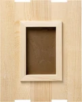 Plaid Wood Unpainted Rectangle Pallet Frame 4" X 6" Opening 56670. Fixed Price $18.95.