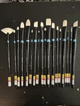 Lot Of 18 - Princeton Aspen Long Handle Oil Acrylic Synthetic Paint Brushes C170. Fixed Price $149.99.