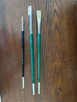 Vintage M. Grumbacher Ny Gainsborough 1271F Flat Brush Size 8/10 + 626-B. Fixed Price $24.99.