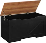 Hoobro Storage 39.4 X 15.7 19.5 H, Black+walnut. Fixed Price $146.37.
