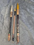 Asian Calligraphy Brushes Natural Hair 3PCS Made With Bamboo Different Sizes. Fixed Price $30.00.