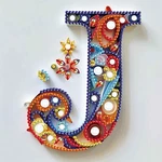 Mvvmtop Diamond Painting Kit, 5D Diy 6.69 X Inches, Letter J. Fixed Price $13.78.