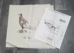 #7402 Pheasant Pillow Cover Tri-chem Picture To Paint. Fixed Price $7.95.