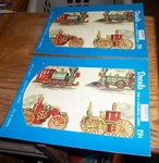 2 Vintage Meyercord Decorator Water Decals X 536-B Steam Engines. Fixed Price $9.00.