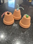 Terracotta Bells Christmas Ornaments Paint Your Own Design. Fixed Price $6.00.