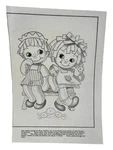 Tri-chem Un-painted Pictures For Painting RN21179 Boy & Girl Rag Doll 4. Fixed Price $13.99.