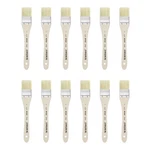 Lot Of 12 Paint Brush Set Pure Hog Extra Thick Bristles Inch Wide. Fixed Price $24.88.