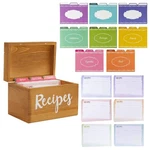 Juvale Wooden Recipe Box With Tabs & Dividers - 5 Size PILLOW273, Brown. Fixed Price $27.74.