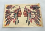 Vintage Meyercord Decals Native American Indian Chief W/ Headdress 1503-B. Fixed Price $14.99.