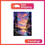 Reivworl Landscape Diamond Art For Adults, Sunset Painting Kits, Ge. Fixed Price $12.83.