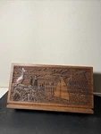 Lasercraft Engraved Solid American Walnut Wood Letter / Mail Holder. Fixed Price $35.00.