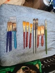 Artist Paint Brushes Some Robert Simmons, Grumbacher, Comanche & Loft. Fixed Price $90.00.