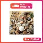 Bowetile 5D Diamond Art Gnome Kits For Adults, Coffe Addict Painti. Fixed Price $10.09.