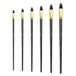 XDT#946 Filbert Art Brush 6PC #2#4#6#8#10#12 Premiumnylon Acrylic Oil Watercolor. Fixed Price $9.99.