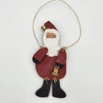 Vtg Wooden Santa Hanger Ornament Articulated Christmas Tree Decoration Bell. Fixed Price $12.00.